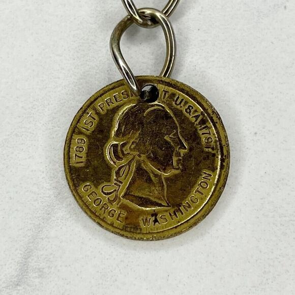 George Washington Coin Chain Belt Gold Tone Y2K Small (S) ✨ - Picture 11 of 12